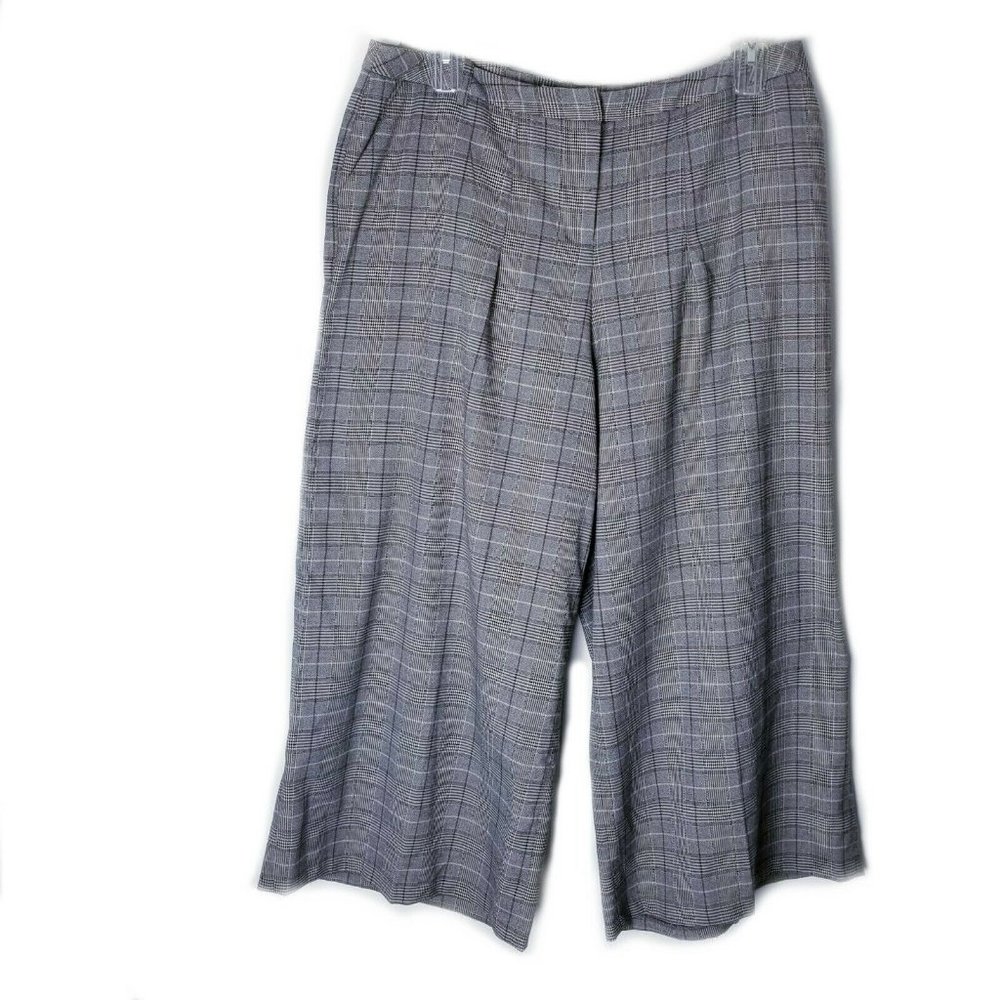 Cato Plaid Wide Leg Pants Women Plus Size 16W